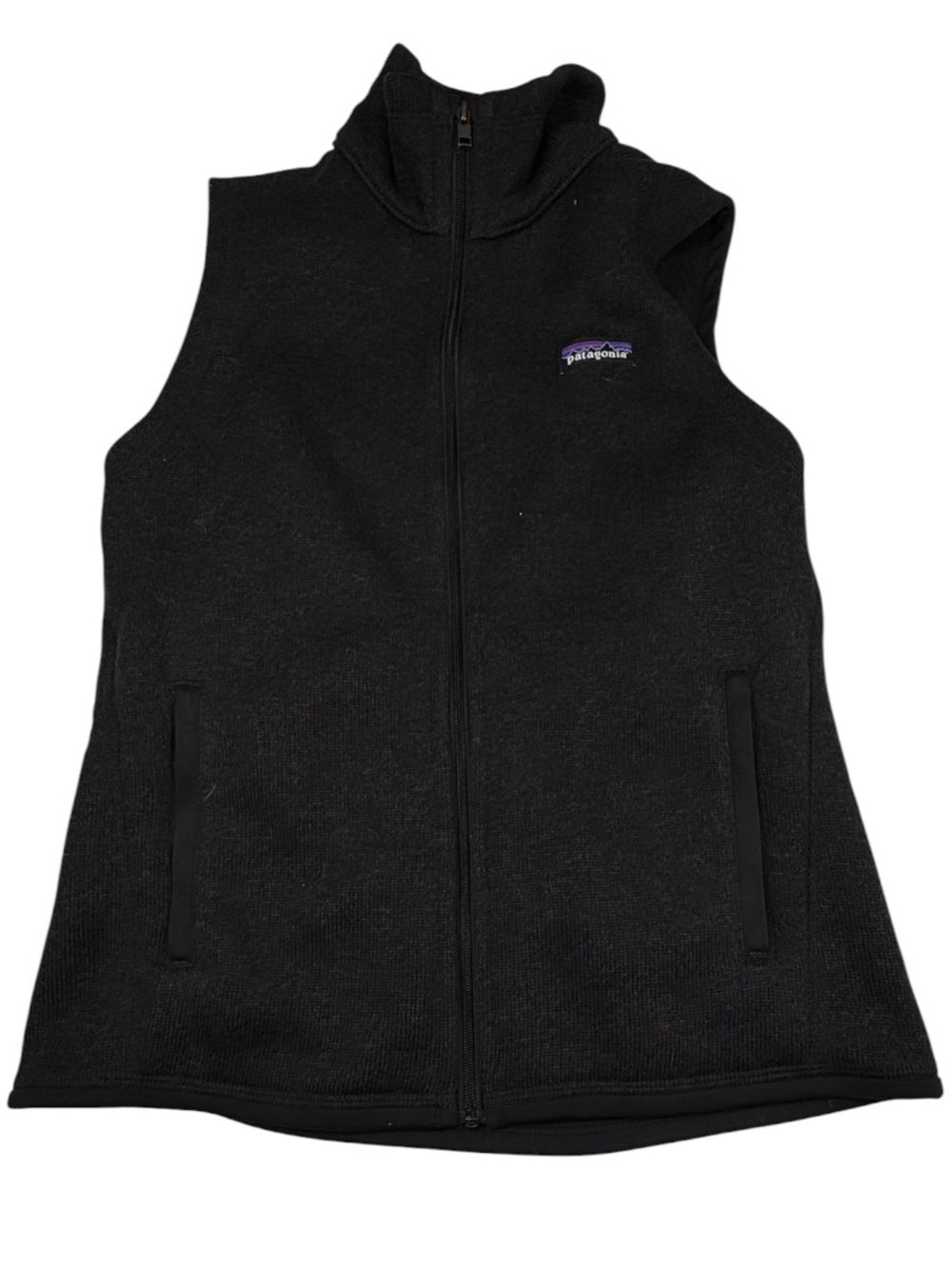 Patagonia Better Sweater Vest Women's Small Black Fleece Gorpcore Jacket Logo